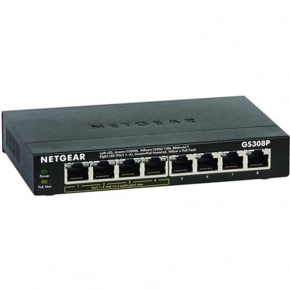Netgear GS308P-100PES Switch No Administrado 8 Puertos L3 Gigabit Ethernet PoE