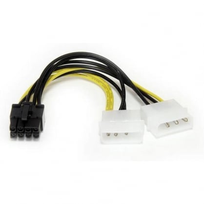 Startech Cable Adaptador de Alimentacin LP4 a PCI Express 8 Pines 15cm