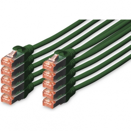 Digitus Network Cable S-FTP Cat. 6 LSZH 3m Green 10 Units