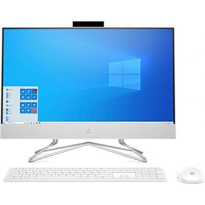 HP All-in-One 24-df0096ns - Ordenador de sobremesa de 23.8' FHD (Pantalla tctil, Intel Core i3-10100T, 8 GB DDR4-SDRAM, 512 GB SSD, Windows 10 Home) Blanco - Teclado QWERTY Espaol y ratn
