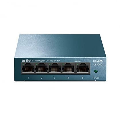 TP-Link LS105G - Switch Ethernet 5 Puertos (10/100/1000Mbps), Switch Gigabit, Switch WiFi, Carcasa metlica, Ultraligero, Super disipacin de Calor, QoS, Ahorro de Energa, Silencioso, No Gestionado