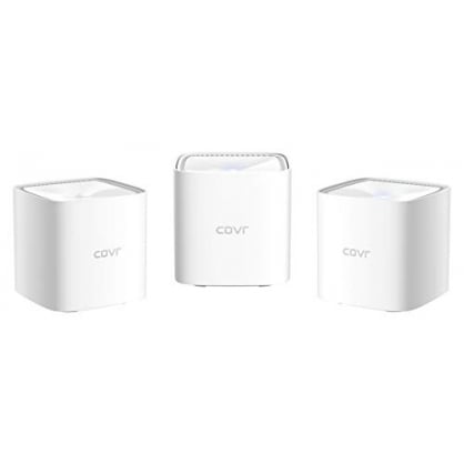 D-Link COVR-1103 Kit WiFi Mesh AC1200, Dual-Band, tres nodos extensores inteligentes Wi-Fi hasta 1200 Mbps, malla, encriptacin WPA3, LAN Gigabit, Wave2, Streaming 4K, compatible Alexa/Google, blanco